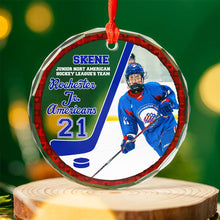 Load image into Gallery viewer, Personalized Ice Hockey Christmas Ornament Ornament PopCulturePrints