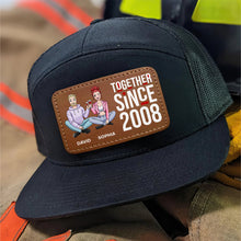 Load image into Gallery viewer, Personalized Leather Patch Hat for Couples - Together Since 2008 Caps PopCulturePrints