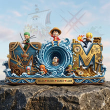 Load image into Gallery viewer, “Sailing Through Love” – Captain Mom Acrylic Plaque - Personalized Gift for Mom, Grandma, and More Shaped Plaques PopCulturePrints