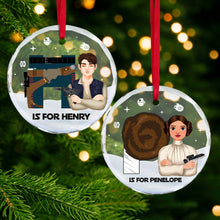 Load image into Gallery viewer, Personalized Alphabet Christmas Ornament for Movie Lovers Ornament PopCulturePrints