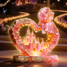 Load image into Gallery viewer, You Stole My Heart - Personalized Fairy Tales Couple Acrylic Light Box Light Box PopCulturePrints