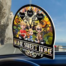 Load image into Gallery viewer, Home Sweet Home Family - Personalized Acrylic Car Hanger Acrylic Car Hanger PopCulturePrints