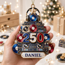 Load image into Gallery viewer, Celebrate the Beat - DJ Holiday Christmas Ornament - Personalized Gifts