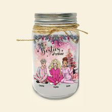 Load image into Gallery viewer, Personalized Besties Forever Mason Jar Light - Christmas Gift Drink Jar PopCulturePrints