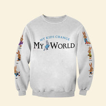 Load image into Gallery viewer, Personalized Mom Shirt - My Kids Change My World AOP Products PopCulturePrints