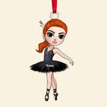 Load image into Gallery viewer, Personalized Ballerina Christmas Ornament – Custom Gift for Ballet Lovers Ornament PopCulturePrints