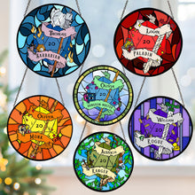 Load image into Gallery viewer, Personalized Stained Glass Suncatcher for Fantasy Role-playing Game Fans Suncatcher PopCulturePrints