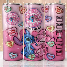 Load image into Gallery viewer, Together Forever Personalized Tumbler for Couples Tumbler Cup PopCulturePrints