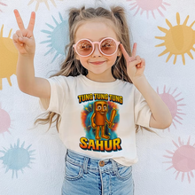 Load image into Gallery viewer, Tung Tung Tung Sahur Brainrot Shirt - A Fun Personalized Gift for Kids Shirts PopCulturePrints