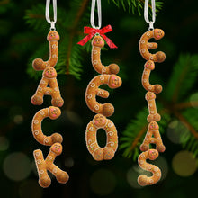 Load image into Gallery viewer, "Sweeten Your Holidays with Personalized Joy" - Gingerbread Ornament - Custom Christmas Gift for Family, Friends, Kids, Colleagues Ornament PopCulturePrints