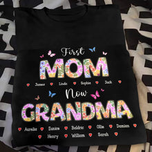 Load image into Gallery viewer, First Mom, Now Grandma - Personalized T-Shirt for Cherished Moments T-shirt PopCulturePrints