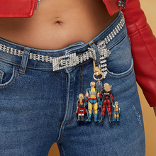 Load image into Gallery viewer, Family Is Our Superpower - Personalized Keychain for Dad, Mom, Kids Keychains PopCulturePrints