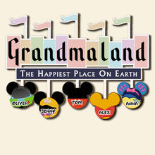 Load image into Gallery viewer, Personalized Grandma's Happiest Place Wood Sign Wood Sign PopCulturePrints