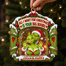 Load image into Gallery viewer, Cheeky Couple Holiday Ornament - Personalized Christmas Gifts For Couple 07ohdt071026 Ornament PopCulturePrints