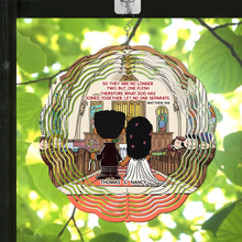 Load image into Gallery viewer, Unique Personalized Wedding Wind Spinner - Perfect Couple Gift for Valentine's Day Gifts Ornament PopCulturePrints