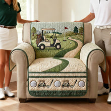 Load image into Gallery viewer, “Elevate Your Living Space!” – Golf Course Quilted Sofa Cover, Personalized Gift for Golf Enthusiasts Sofa Cover PopCulturePrints