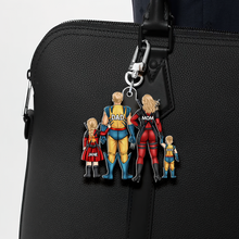 Load image into Gallery viewer, Family Is Our Superpower - Personalized Keychain for Dad, Mom, Kids Keychains PopCulturePrints