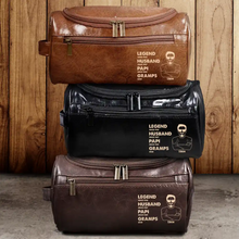 Load image into Gallery viewer, Legendary Husband & Dad - Personalized Leather Toiletry Bag Leather Toiletry Bag PopCulturePrints