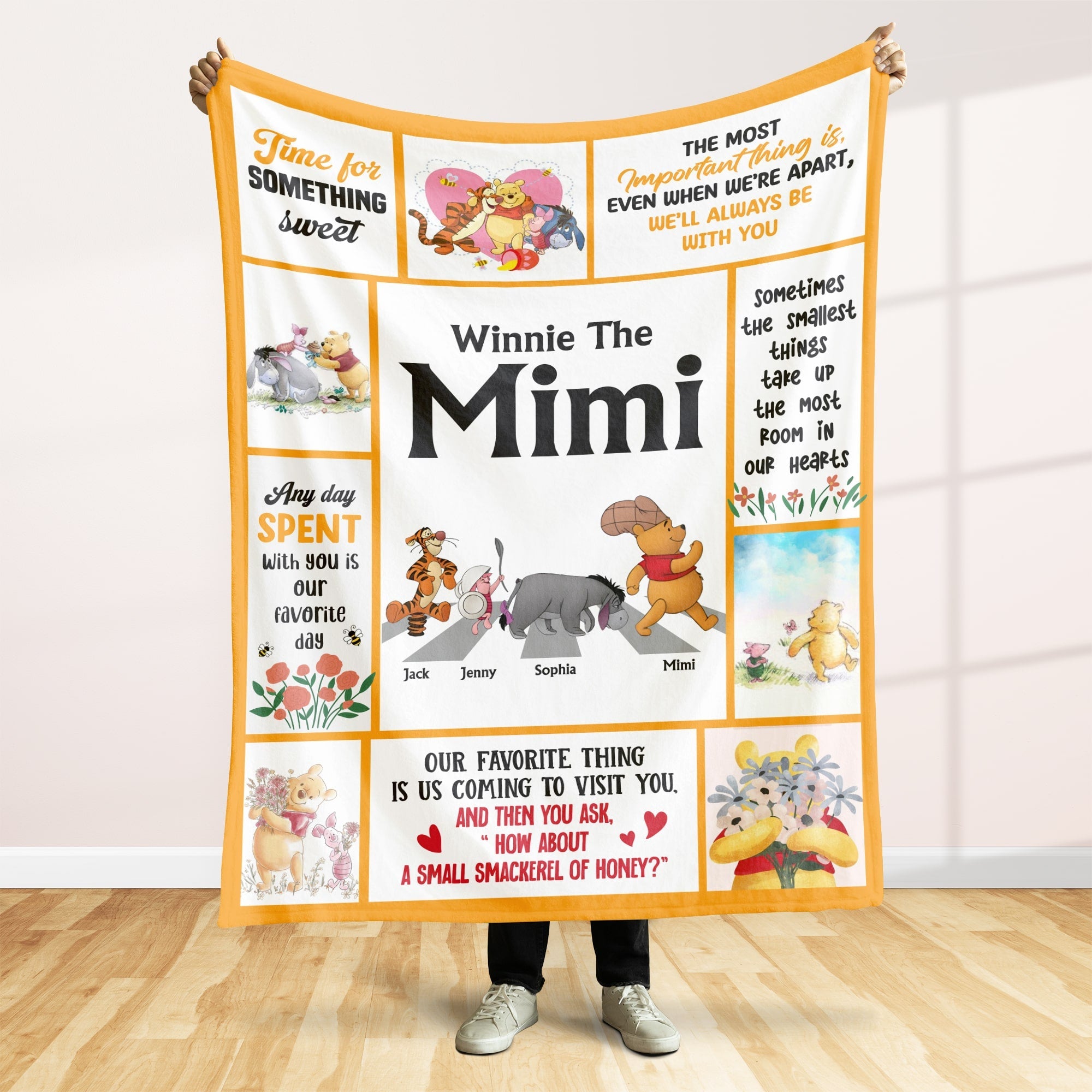 Custom Grandma Blanket with Beloved Characters Blanket PopCulturePrints
