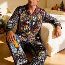 Load image into Gallery viewer, "Embrace the Spookiness!" - Personalized Spooky Pajama Set for Halloween - A Unique Gift for Friends and Family