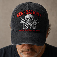 Load image into Gallery viewer, "Embrace Your Generation" - Vintage Generation X Personalized Classic Cap - Custom Gift for Friends, Family, and Nostalgia Lovers