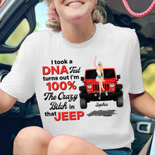 Load image into Gallery viewer, Personalized Funny DNA Test Jeep T-Shirt for Women Shirts PopCulturePrints