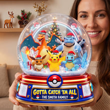 Load image into Gallery viewer, "Gotta Catch 'Em All!" - Personalized Family Adventure Acrylic Light Box - Unique Gift for Children, Parents, and Pokémon Fans