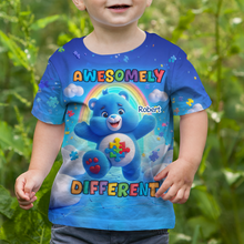 Load image into Gallery viewer, "Awesomely Different" - Personalized Autism Awareness Shirt AOP Products PopCulturePrints