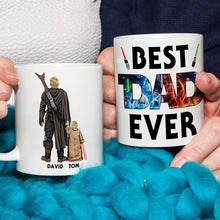 Load image into Gallery viewer, Custom Father's Day Mug - Galactic Best Dad Ever Design Coffee Mug PopCulturePrints