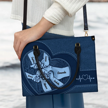 Load image into Gallery viewer, “Together in Love” - Personalized Leather Bag - Gift for Mom, Grandma & Loved Ones Leather Bag PopCulturePrints