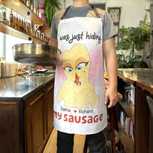Load image into Gallery viewer, Personalized Couple Apron - 'I Was Just Hiding' Aprons PopCulturePrints