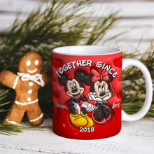 Load image into Gallery viewer, Custom 'Together Since' Mouse Couple Mug - Perfect Valentine's Day Gifts Coffee Mug PopCulturePrints
