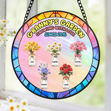 Load image into Gallery viewer, "Celebrate Nature's Beauty" - Personalized Birth Month Flower Stained Glass Ornament - Gift for Grandma and Loved Ones Ornament PopCulturePrints
