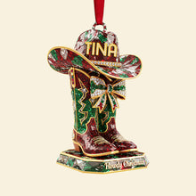 Load image into Gallery viewer, Personalized Cowboy Christmas Ornament - A Unique Gift for the Wild at Heart Ornament PopCulturePrints