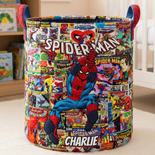 Load image into Gallery viewer, “Unleash the Heroic Spirit!” - Personalized Action Hero Laundry Basket - Perfect Gift for Kids