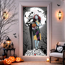 Load image into Gallery viewer, Personalized Halloween Door Cover for Couples | Spooky Decor | Valentine's Day Gifts Door Covers PopCulturePrints