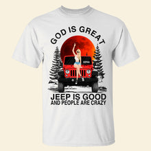 Load image into Gallery viewer, Personalized Jeep God Is Great Jeep Is Good Graphic T-Shirt Shirts PopCulturePrints