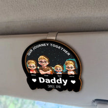 Load image into Gallery viewer, Our Journey Together - Personalized Custom Shaped Car Visor Clip for Dad Car Visor Clip PopCulturePrints