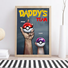 Load image into Gallery viewer, Personalized Daddy's Team Canvas Print - Unique Father's Day Gift Poster & Canvas PopCulturePrints