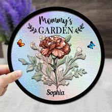 Load image into Gallery viewer, “Celebrate Her Garden of Love” - Personalized Holography Grandma's Garden Birth Flower Plaque - Gift for Mom, Grandma, and Special Women Wooden Plaque PopCulturePrints