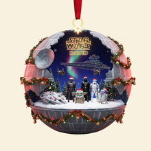 Load image into Gallery viewer, "May The Force Be With You!" - Custom Star Wars Ornament - Personalized Gift for Movie Fans, Collectors, and Star Wars Lovers Ornament PopCulturePrints