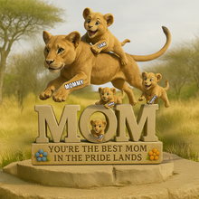 Load image into Gallery viewer, You're the Best Mom in the Pride Lands - Personalized Gift for Mom Shaped Plaques PopCulturePrints
