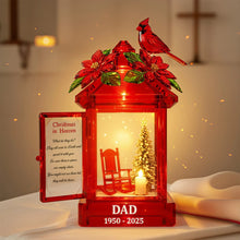 Load image into Gallery viewer, “Christmas in Heaven” - Personalized Cardinal Memorial Acrylic Light Box - Gift for Family & Loved Ones Light Box PopCulturePrints