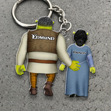 Load image into Gallery viewer, Personalized Shrek Couple Keychain - Unique Valentine's Day Gifts Keychains PopCulturePrints