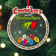 Load image into Gallery viewer, Personalized Christmas Ornament for Coworkers: Festive Lights Design Ornament PopCulturePrints