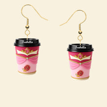 Load image into Gallery viewer, Coffee Princess Earrings - Personalized Gifts for a Magical Touch Earrings PopCulturePrints