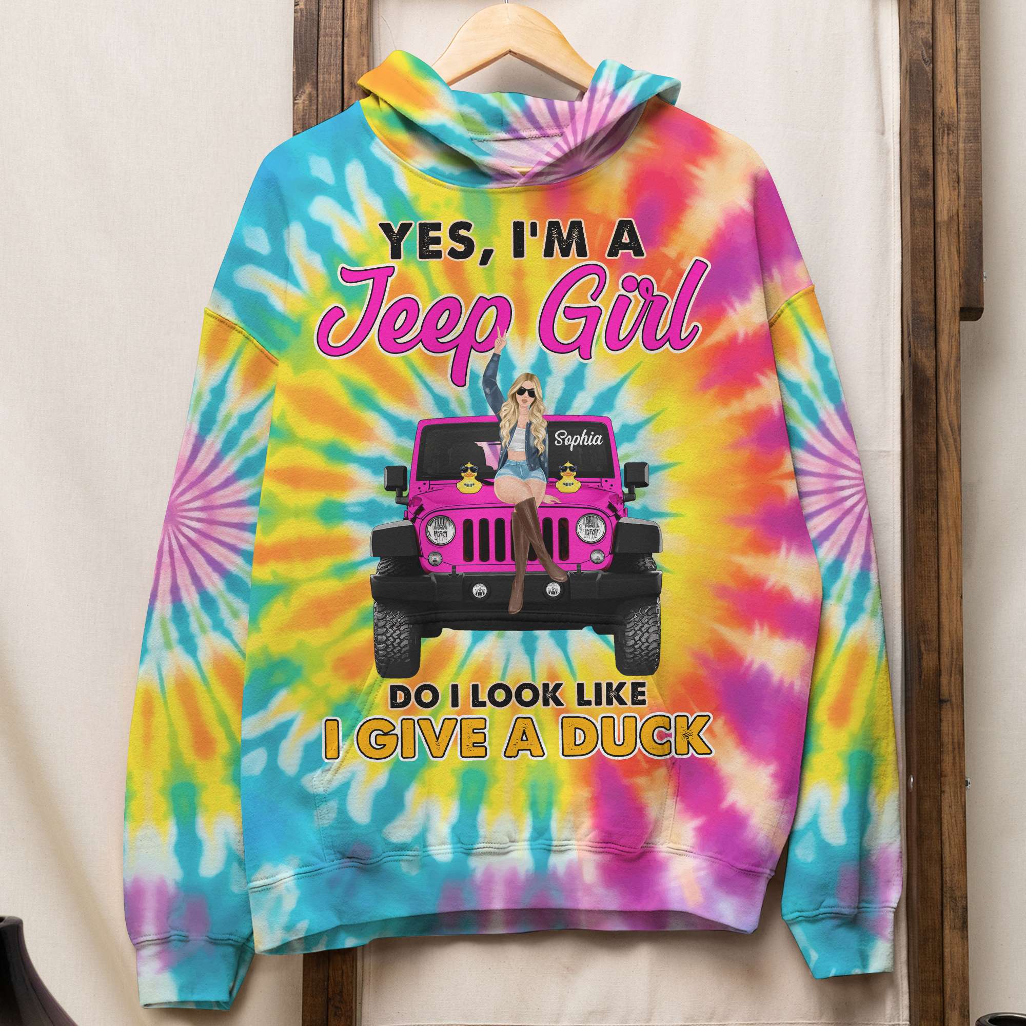 Personalized Jeep Girl Cap with Sunflower and Custom Name AOP Products PopCulturePrints