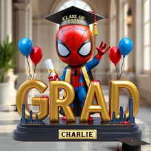 Load image into Gallery viewer, "Celebrate Your Achievement!" - Graduation Plaque - Personalized Gifts for Graduates - Custom Gift for Students, Friends, and Family Shaped Plaques PopCulturePrints