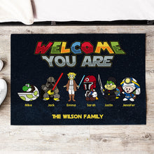 Load image into Gallery viewer, Welcome You Are - Personalized Family Movie Game Doormat Doormat PopCulturePrints