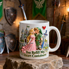 Load image into Gallery viewer, You Refill My Heart Containers - Personalized Fantasy Adventure Couple Coffee Mug Coffee Mug PopCulturePrints